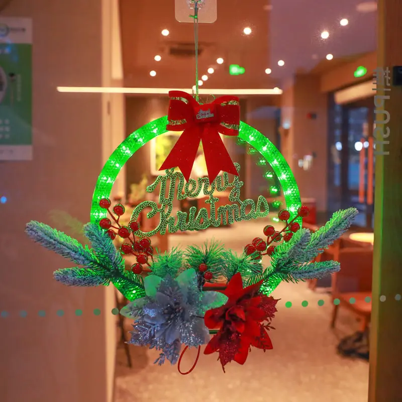 Decorated LED wreath