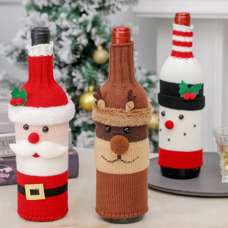 Festive Santa wine cover
