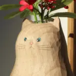Handmade Wooden Cat Vases - Gift for Cat Lovers😸
