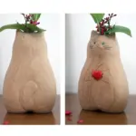 Handmade Wooden Cat Vases - Gift for Cat Lovers😸