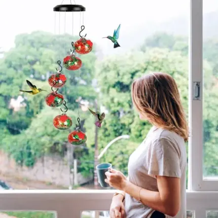 New Charming Wind Chimes Hummingbird Feeders Garden Decor