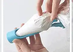 Cake decorating tools in action