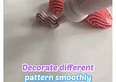 Decorated cake with swirls