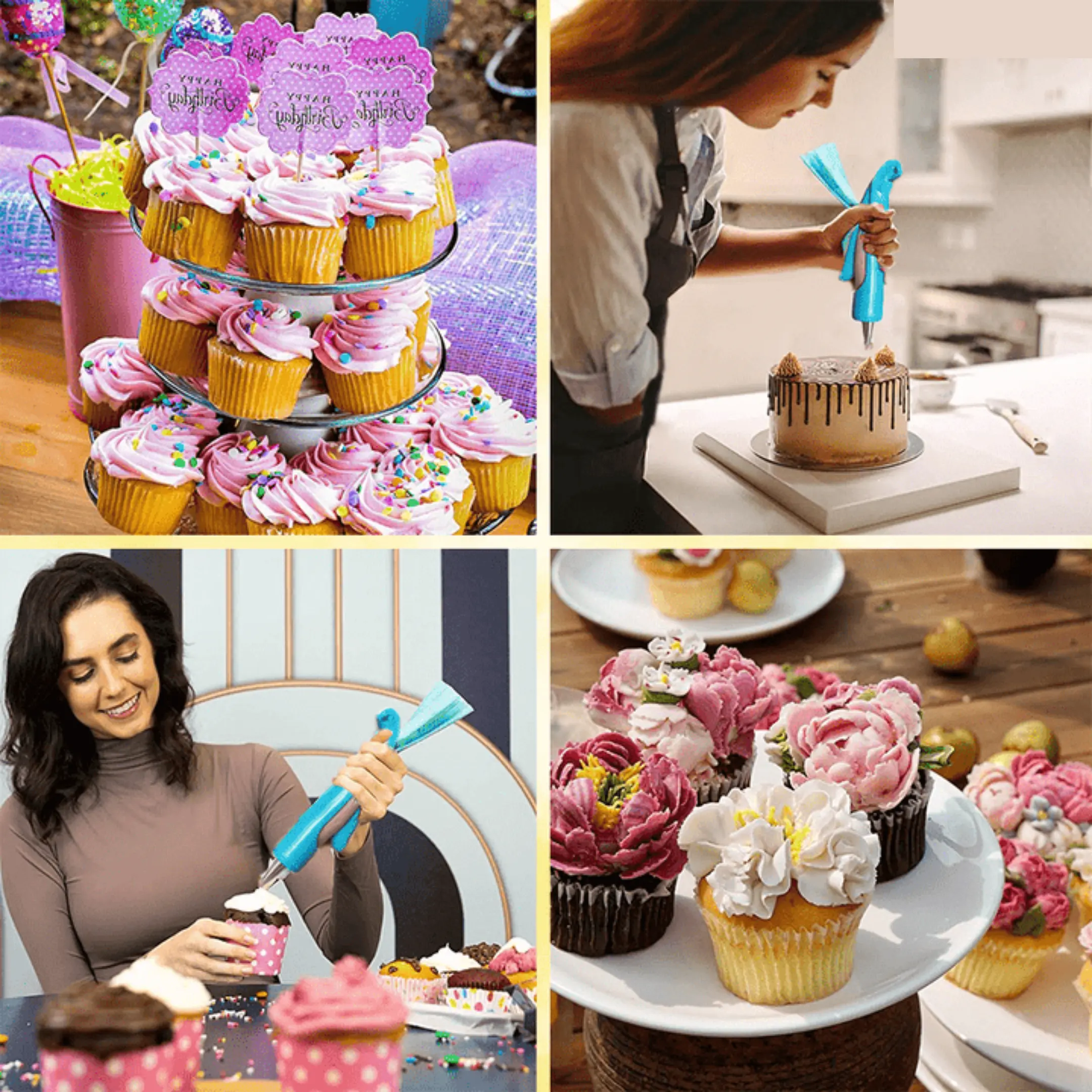 Decorated desserts