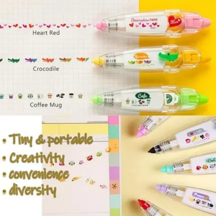 Adorable Animal Press-Style Decoration Pen – DIY Craft Tool (6PCS)