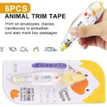 Adorable Animal Press-Style Decoration Pen – DIY Craft Tool (6PCS)