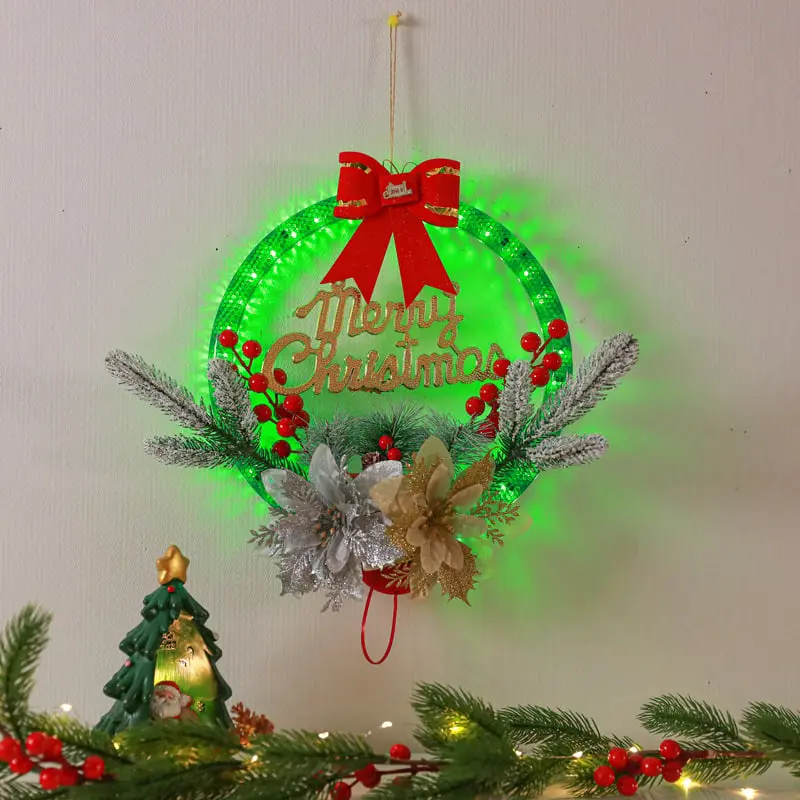 Easy installation of Christmas wreath