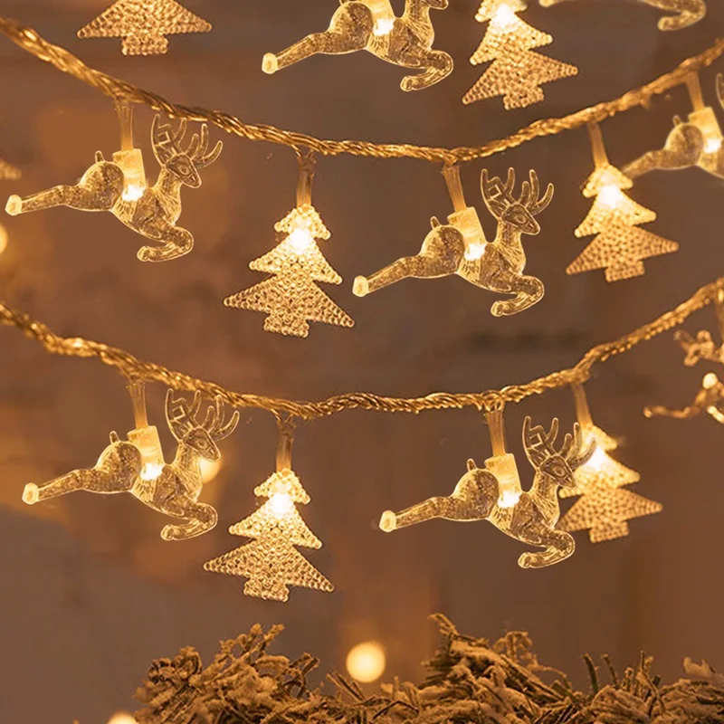 Christmas-themed string lights