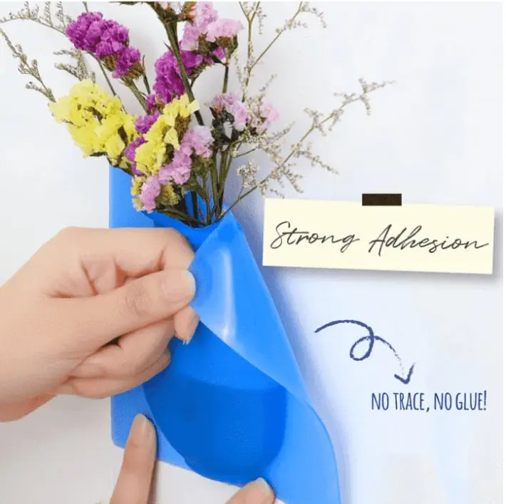Repositionable silicone vase